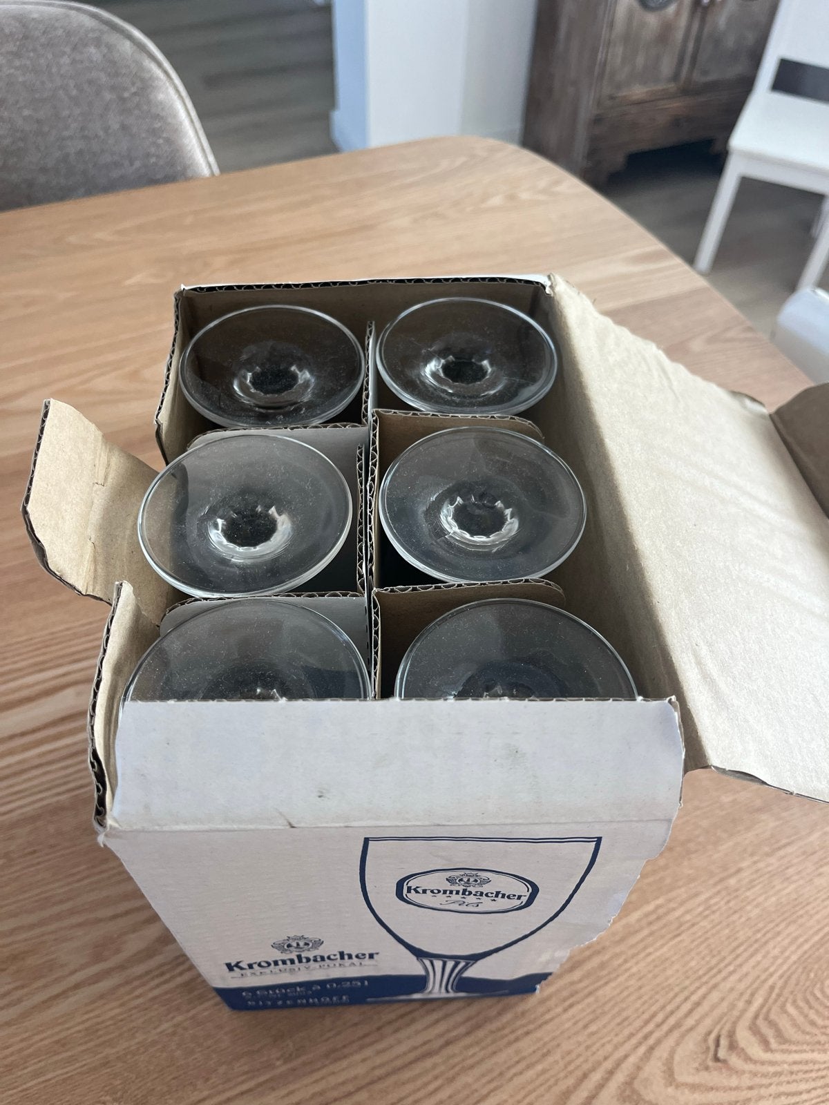 Krombacher Exklusiv-Pokal glazen set van 6 stuks, Ophalen of Verzenden, Nieuw