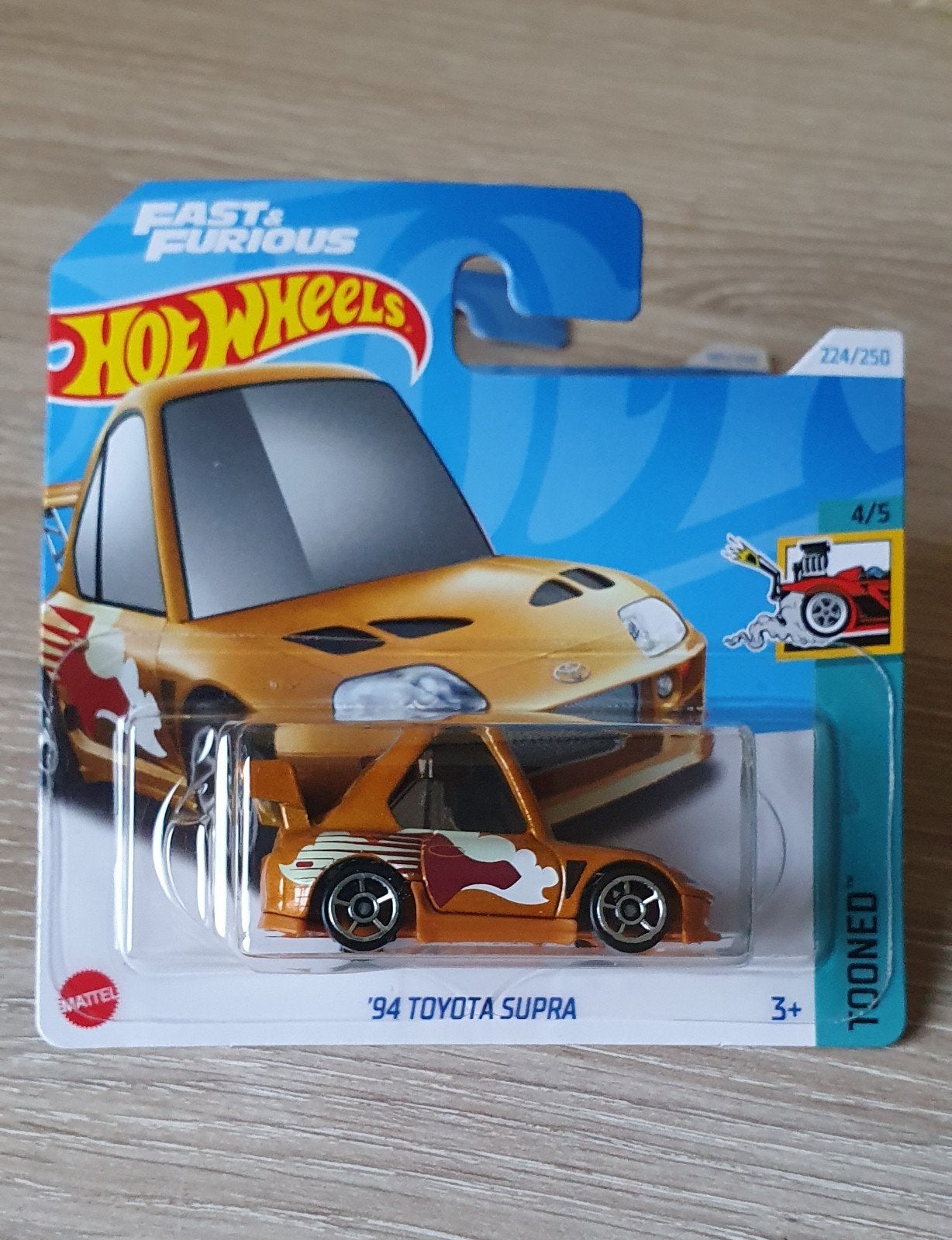 Hot Wheels '94 Toyota Supra Fast & Furious Tooned, Ophalen of Verzenden, Nieuw, Auto