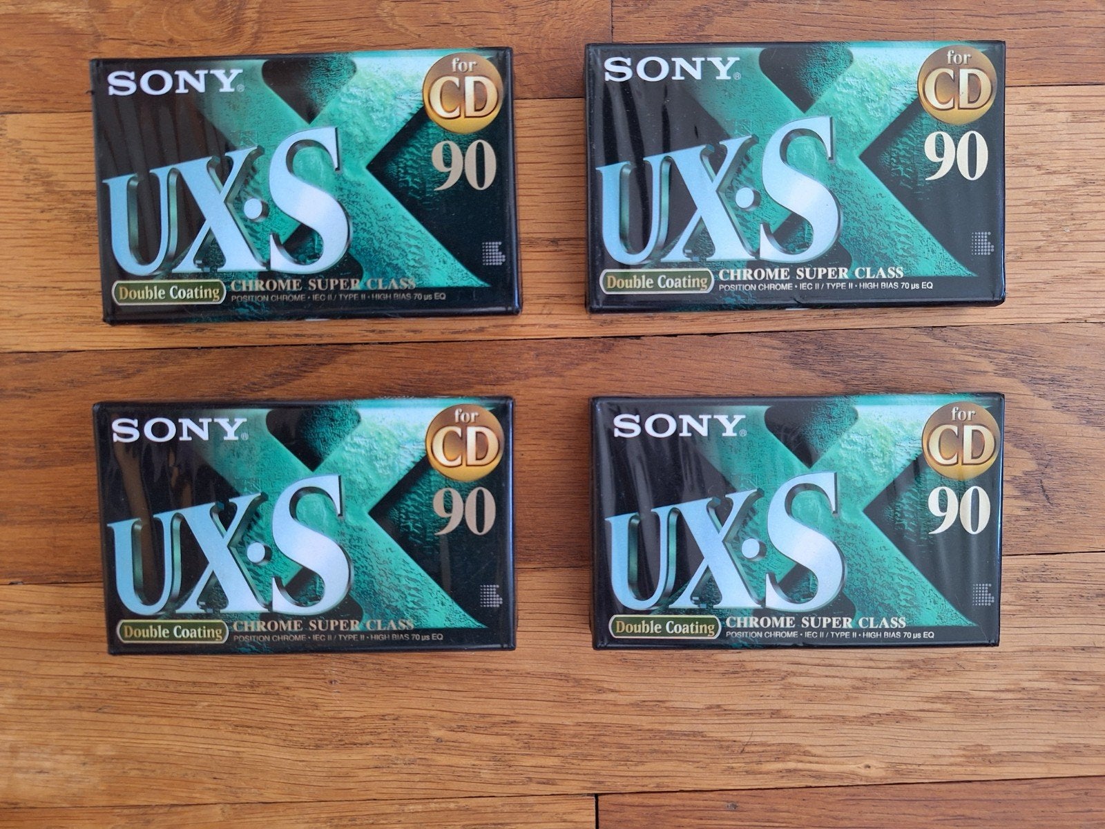 ​4x Sony UX-S 90 Type II (Chrome) Cassettebandjes - NIEUW, 2 t/m 25 bandjes, Overige genres, Ophalen of Verzenden, Nieuw in verpakking
