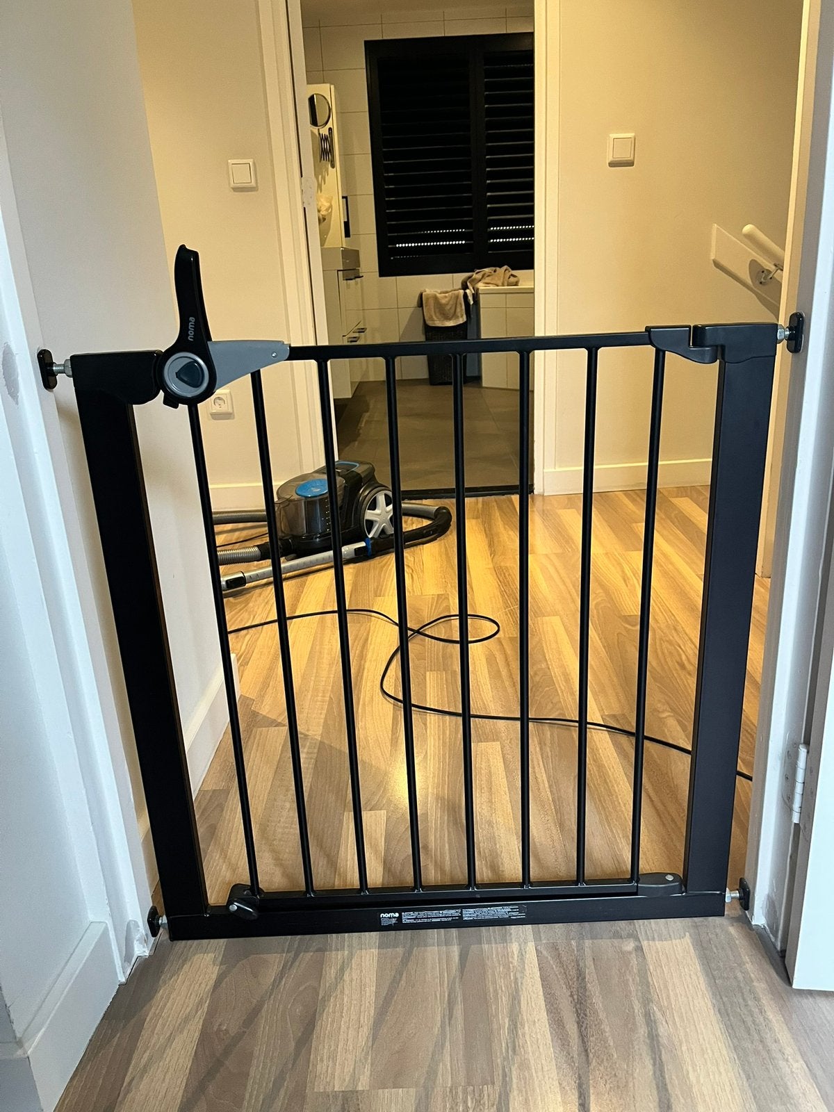 Noma Pressure fit Gate zwart / traphekje 75-82 cm, Ophalen, Zo goed als nieuw, Klemhekje, Metaal of IJzer