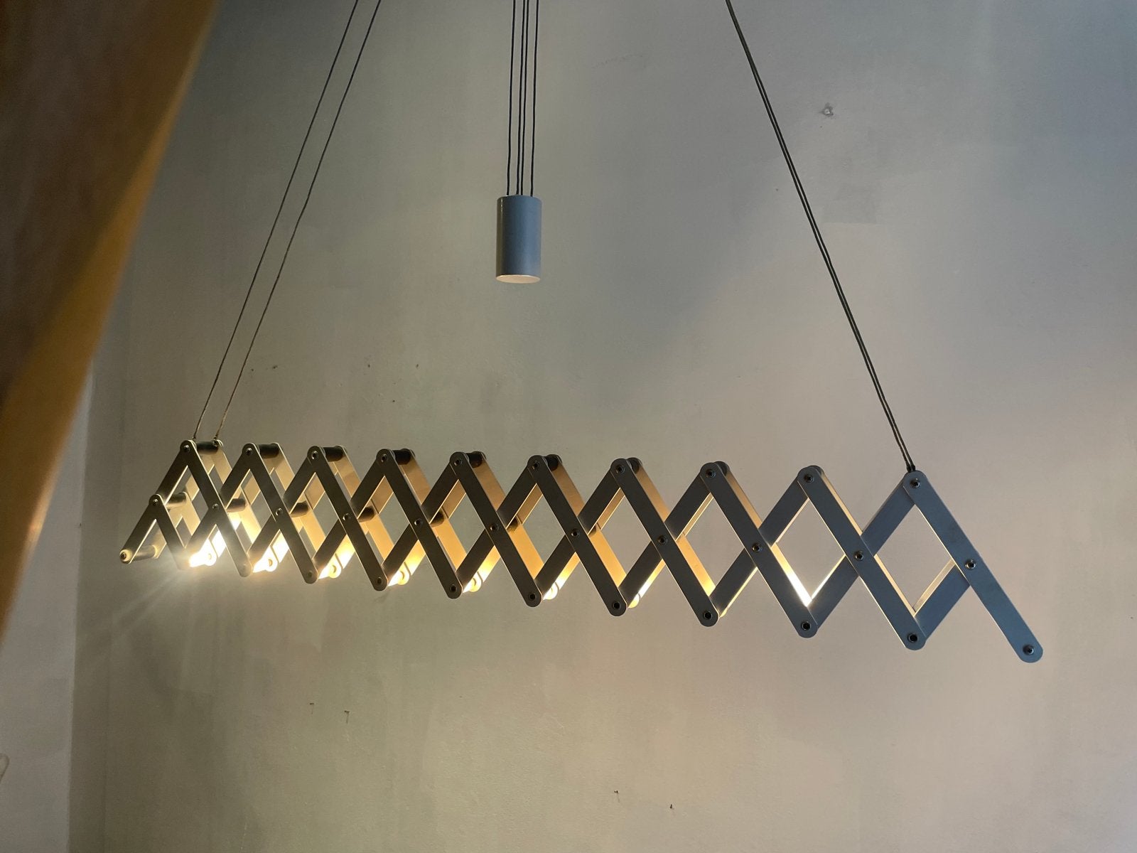 Lucifer lamp flexxxible design - uniek en verstelbaar, Ophalen of Verzenden, Gebruikt, Metaal, Minder dan 50 cm