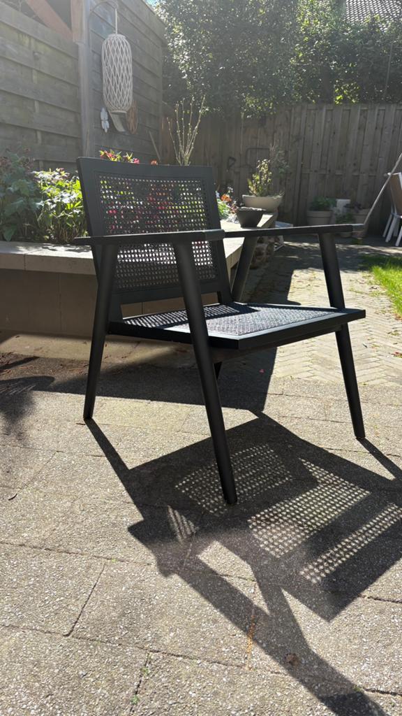 Mooie webbing stoel zwart karwei, Ophalen, Zo goed als nieuw, Zwart, Eén