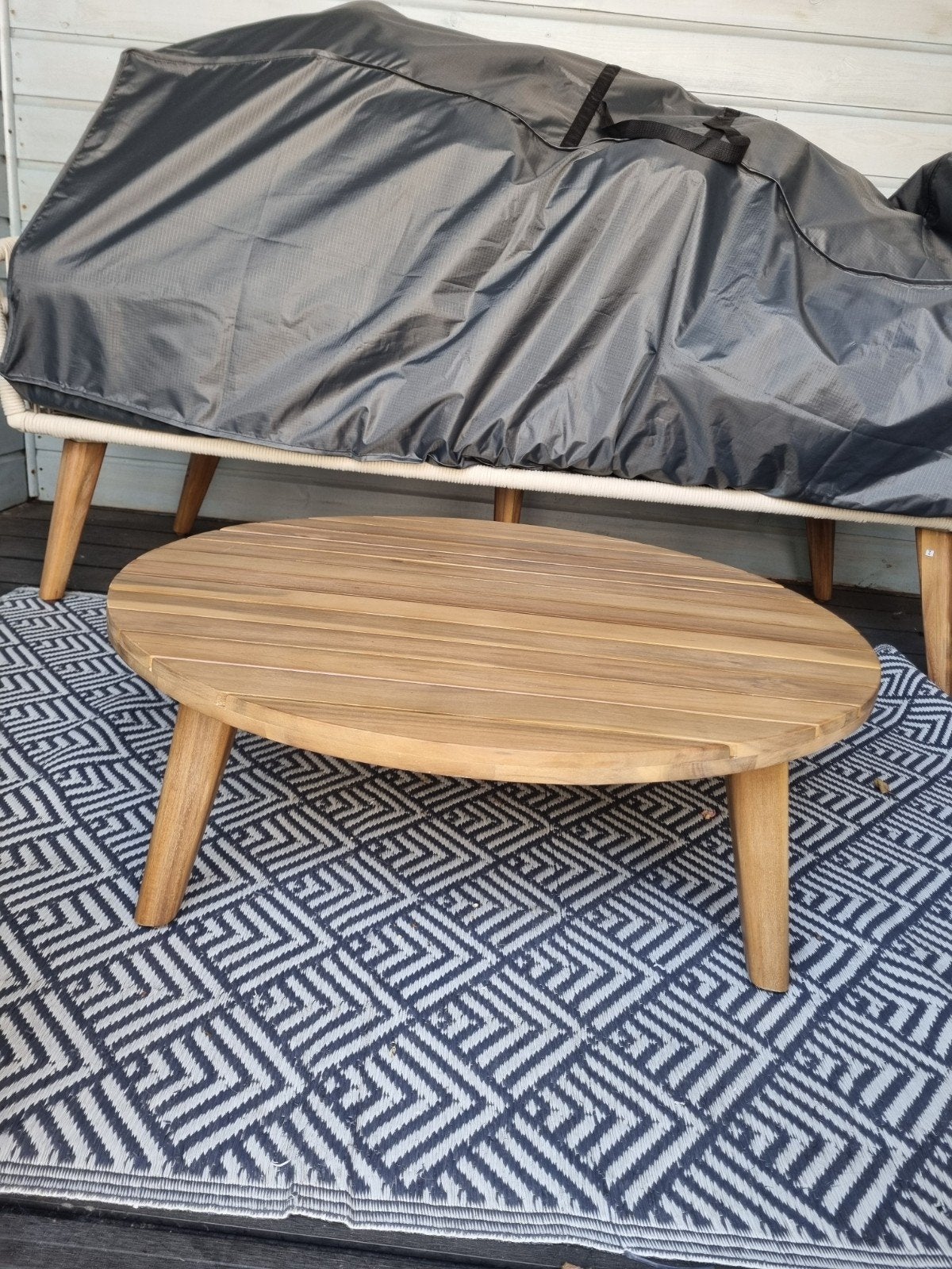 Stijlvolle houten Salontafel voor Buiten, Huis en Inrichting, Tafels | Salontafels, Ophalen, 50 tot 100 cm, Modern, Tuin, Buiten