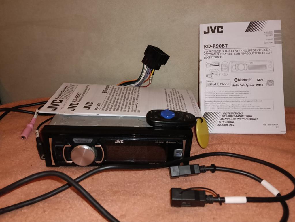 JVC KD-R90BT CD-autoradio met Bluetooth en USB, Auto diversen, Autoradio's, Gebruikt, Ophalen of Verzenden