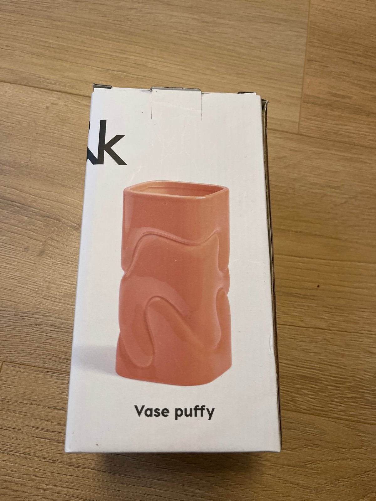 k&k Amsterdam Puffy Vaas - Nieuw in doos, Nieuw, Oranje, Ophalen of Verzenden, Geschikt voor droogbloemen