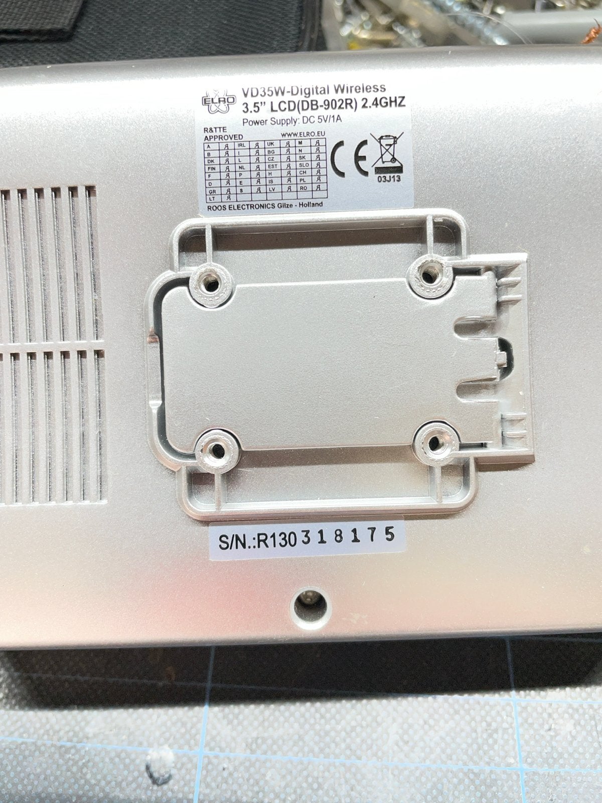 Elro VD35W Draadloze Video Intercom met 3.5" LCD Monitor, Ophalen of Verzenden, Gebruikt