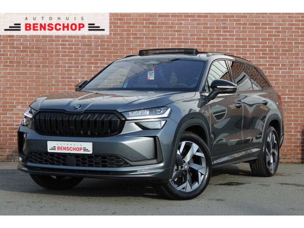 Skoda Kodiaq 1.5 TSI MHEV Sportline Business 7P 150PK |PANO-, Auto's, Skoda, Adaptive Cruise Control, Zwart, 4 cilinders, 150 pk