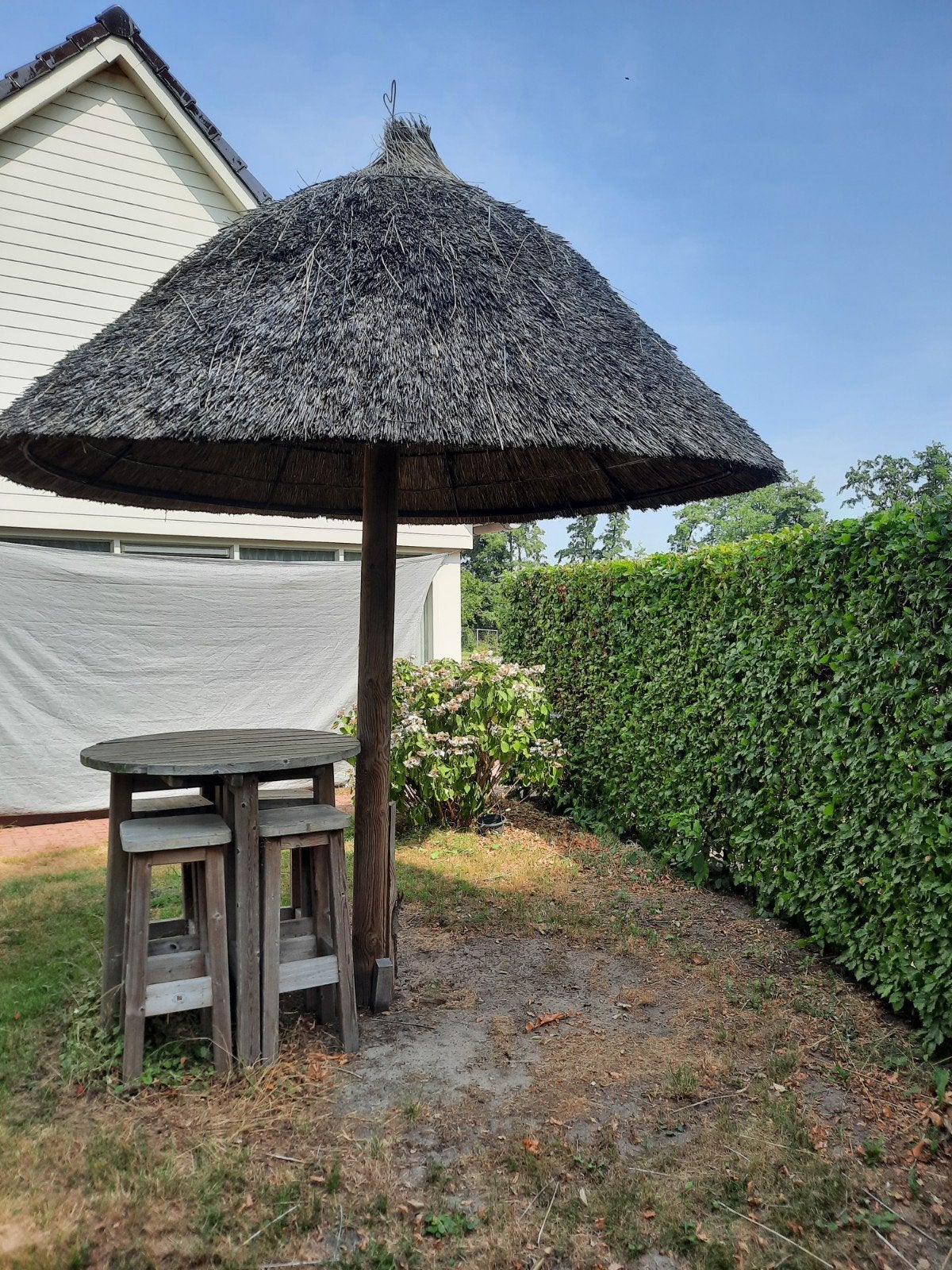 Rieten kap parasol, Ophalen, Minder dan 1 meter