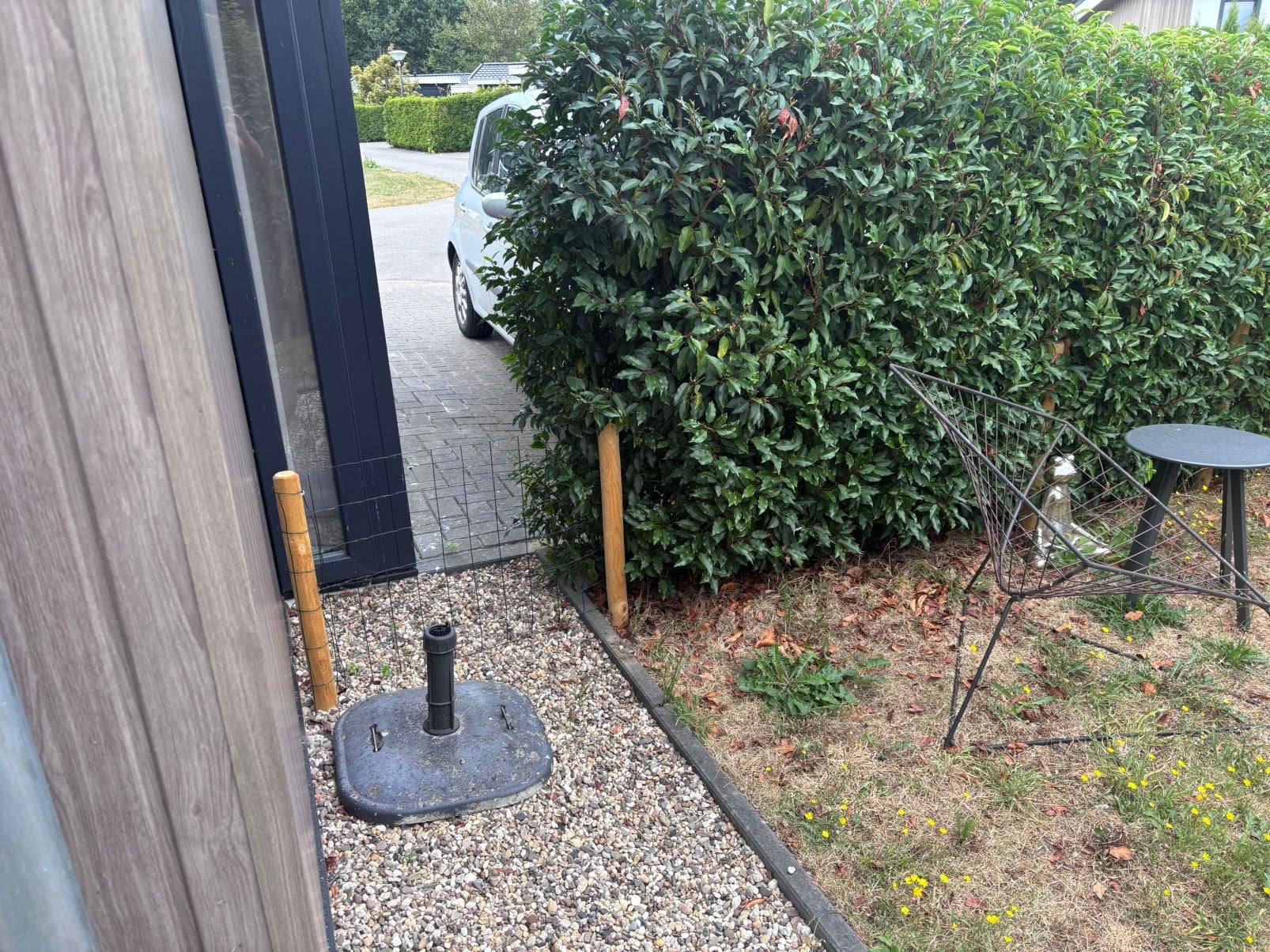 Nieuwe omheining gaas, palen, en kastanjehek 44 meter, Tuin en Terras, Ophalen, Nieuw