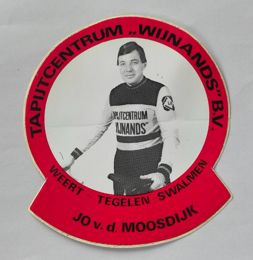 Sticker Tapijtcentrum Wijnands b.v (Jo v.d Moosdijk), Ophalen of Verzenden, Zo goed als nieuw, Bedrijf of Vereniging