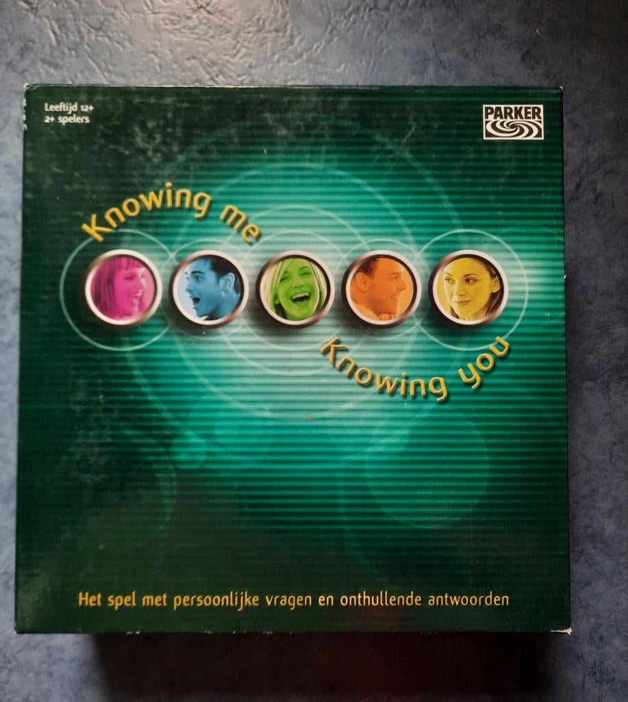 Leuk spel Knowing me Knowing you, Hobby en Vrije tijd, Gezelschapsspellen | Bordspellen, Vijf spelers of meer, Ophalen of Verzenden
