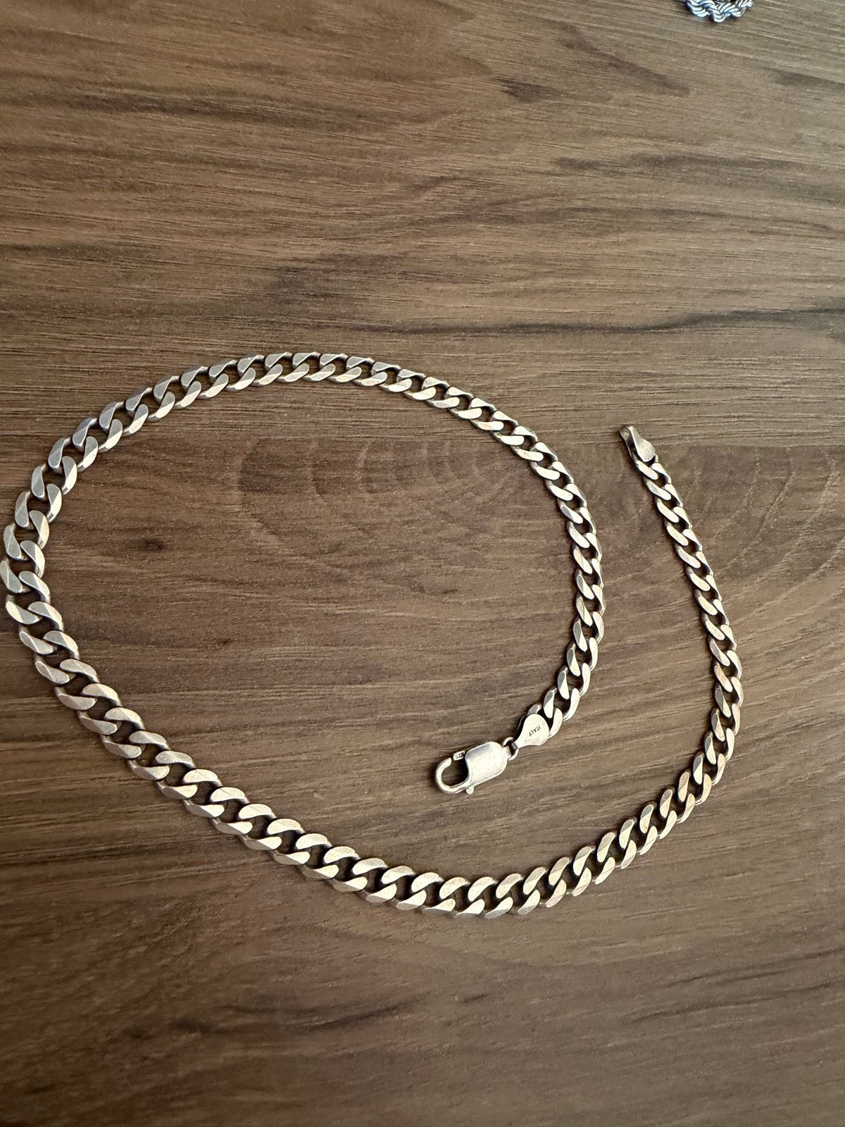 Zilveren ketting - 925 zilver -, Sieraden, Tassen en Uiterlijk, Ophalen of Verzenden, Zo goed als nieuw, Zilver