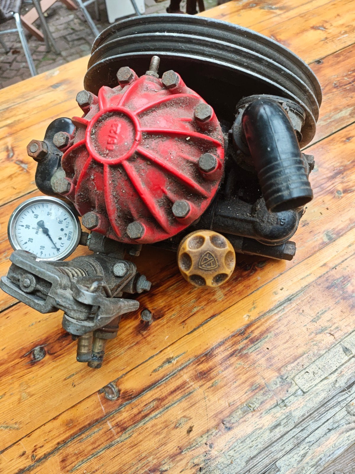 Robuuste hogedrukpomp met manometer, Ophalen of Verzenden
