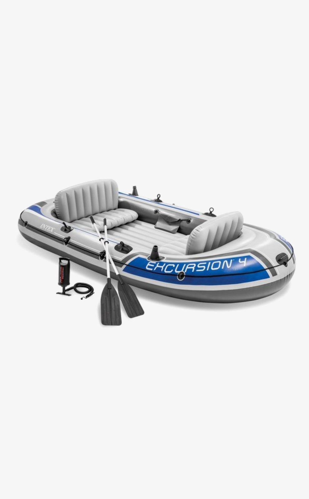 Intex Excursion 4 opblaasboot met accessoires, Ophalen, Zo goed als nieuw