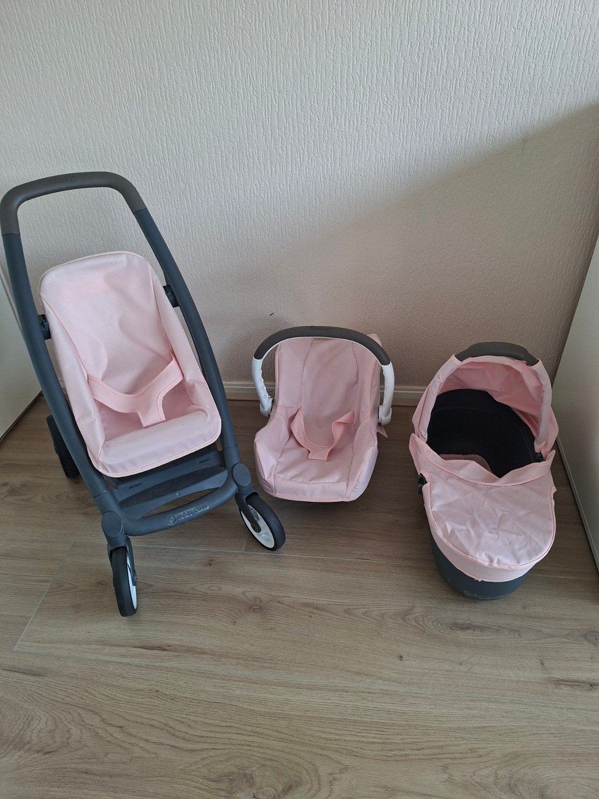 poppenwagen smoby maxi cosi 3in1, Kinderen en Baby's, Ophalen, Zo goed als nieuw, Babypop