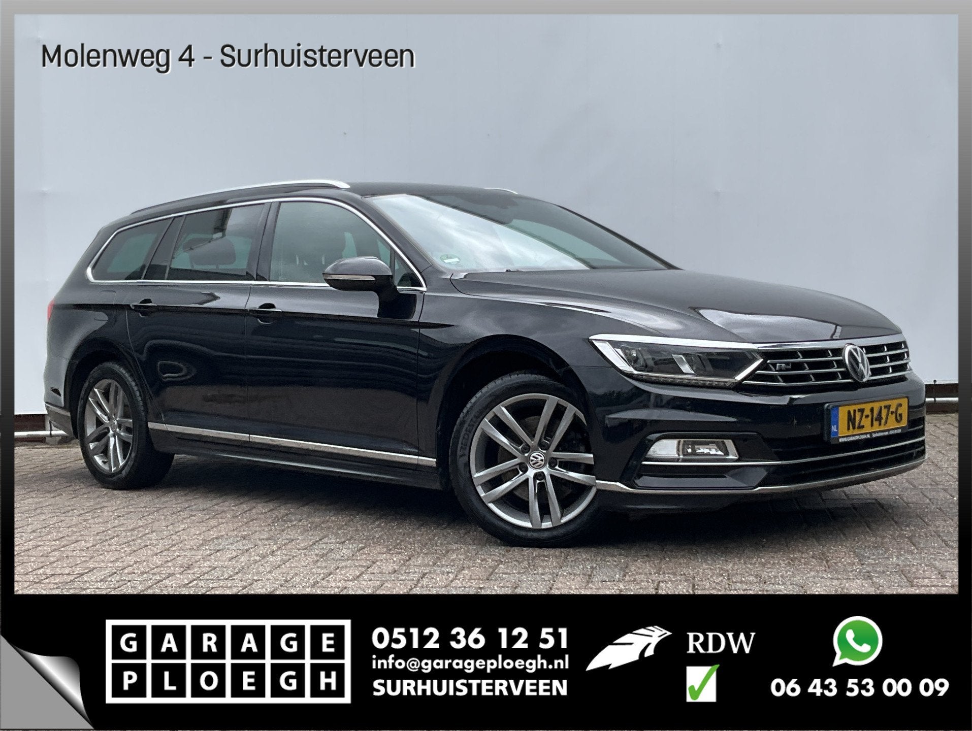 Volkswagen Passat Variant 1.6 TDI Highline R-Line Automaat T, Auto's, Gebruikt, Euro 6, 4 cilinders, Zwart