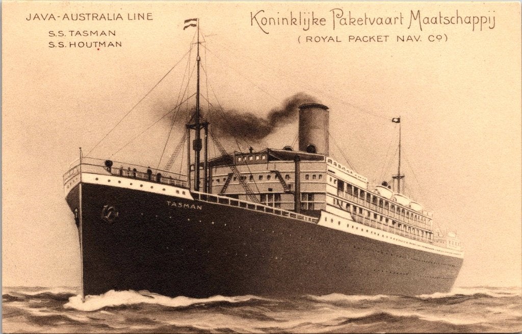 9 antieke ansichtkaarten Koninklijke Paketvaart Maatschappij, Verzamelen, Kaart, Foto of Prent, Onbekend, Ophalen of Verzenden