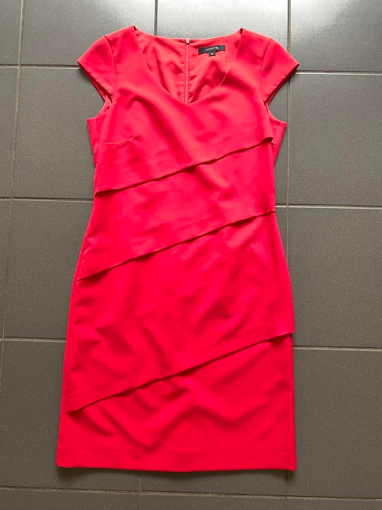 Comma rode zomerjurk, Kleding | Dames, Jurken, Ophalen of Verzenden, Zo goed als nieuw, Maat 36 (S), Boven de knie
