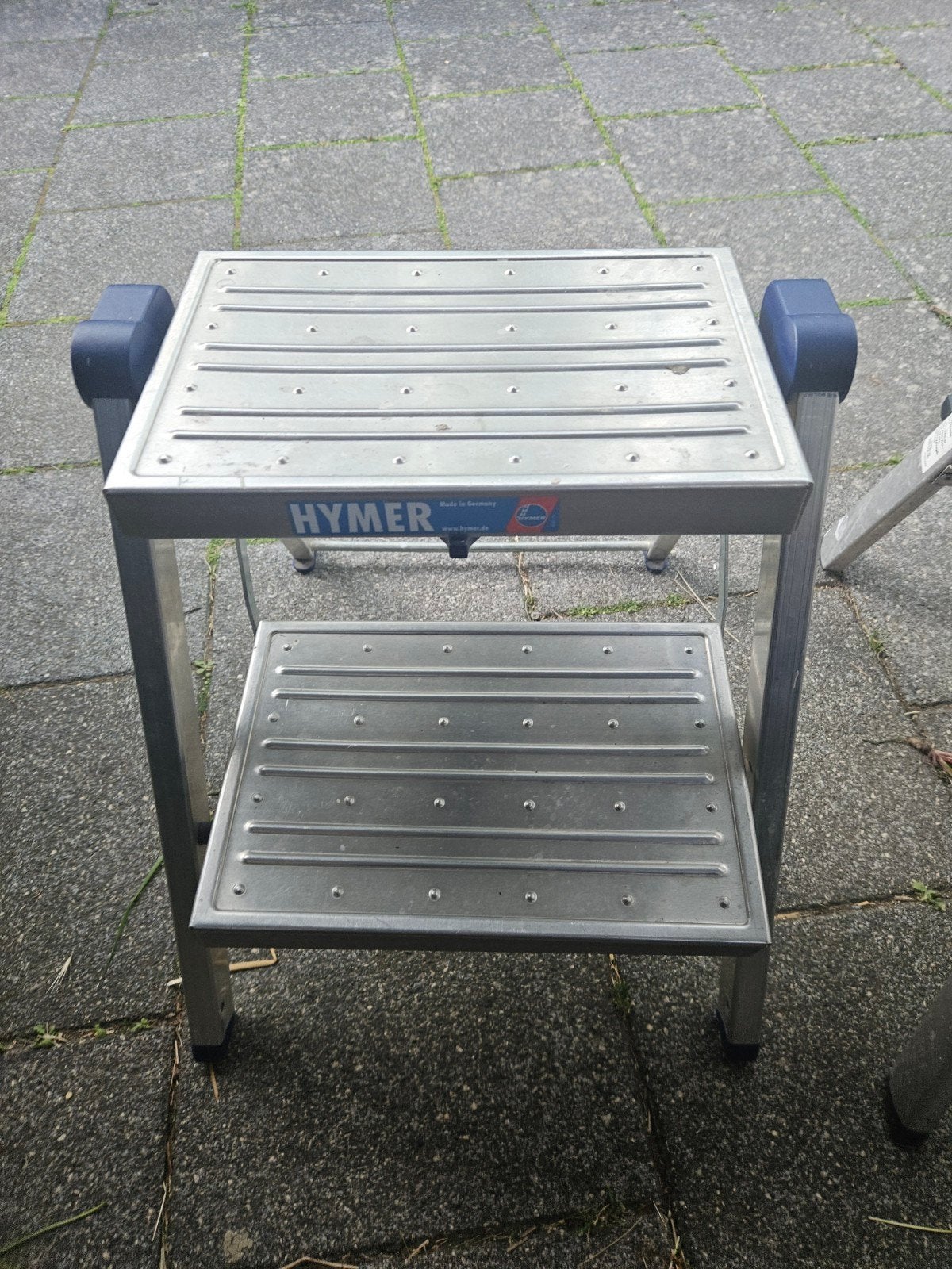 HYMER Opvouwbare Aluminium Trap - 2 Treden, Doe-het-zelf en Verbouw, Ladders en Trappen, Gebruikt, Trap, Ophalen of Verzenden