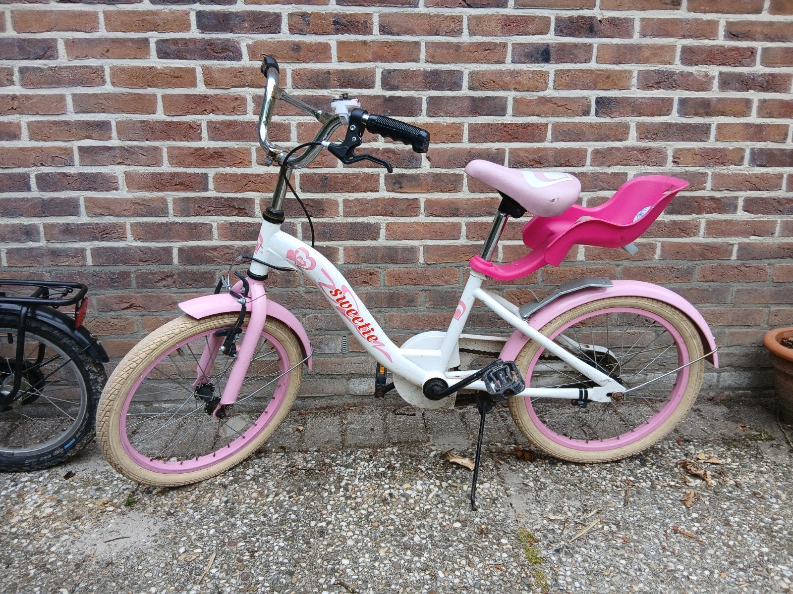 Sweetie kinderfiets 16 inch met zitje, Velgrem, Ophalen of Verzenden, 16 tot 20 inch, Sweetie
