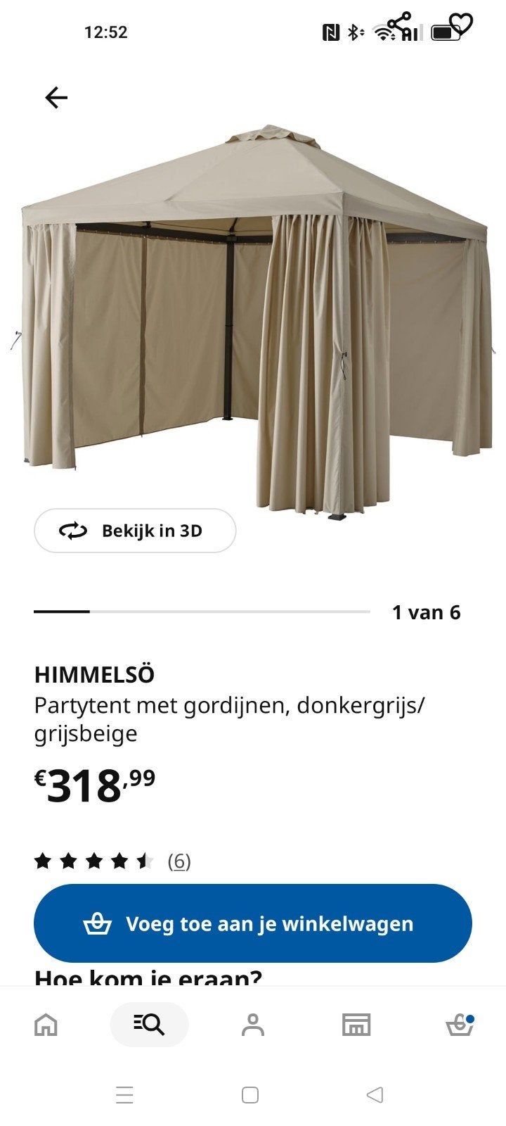 Partytent, Tuin en Terras, Ophalen, Partytent, Minder dan 4 meter, Zo goed als nieuw