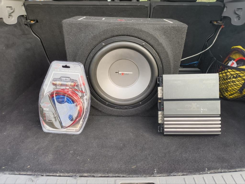 Excalibur Subwoofer - Complete Set + 20MM Kabelset, Auto diversen, Ophalen, Gebruikt
