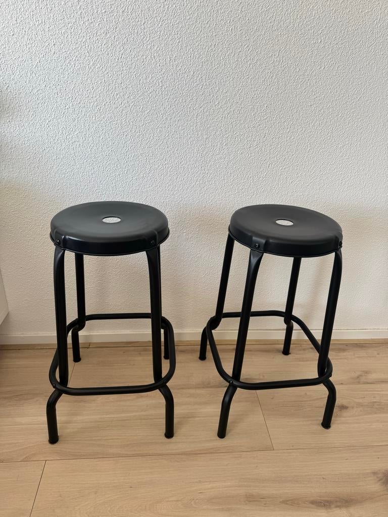 IKEA RÅSKOG barkrukken 2x, Ophalen, Gebruikt, Met voetsteun, 60 tot 90 cm