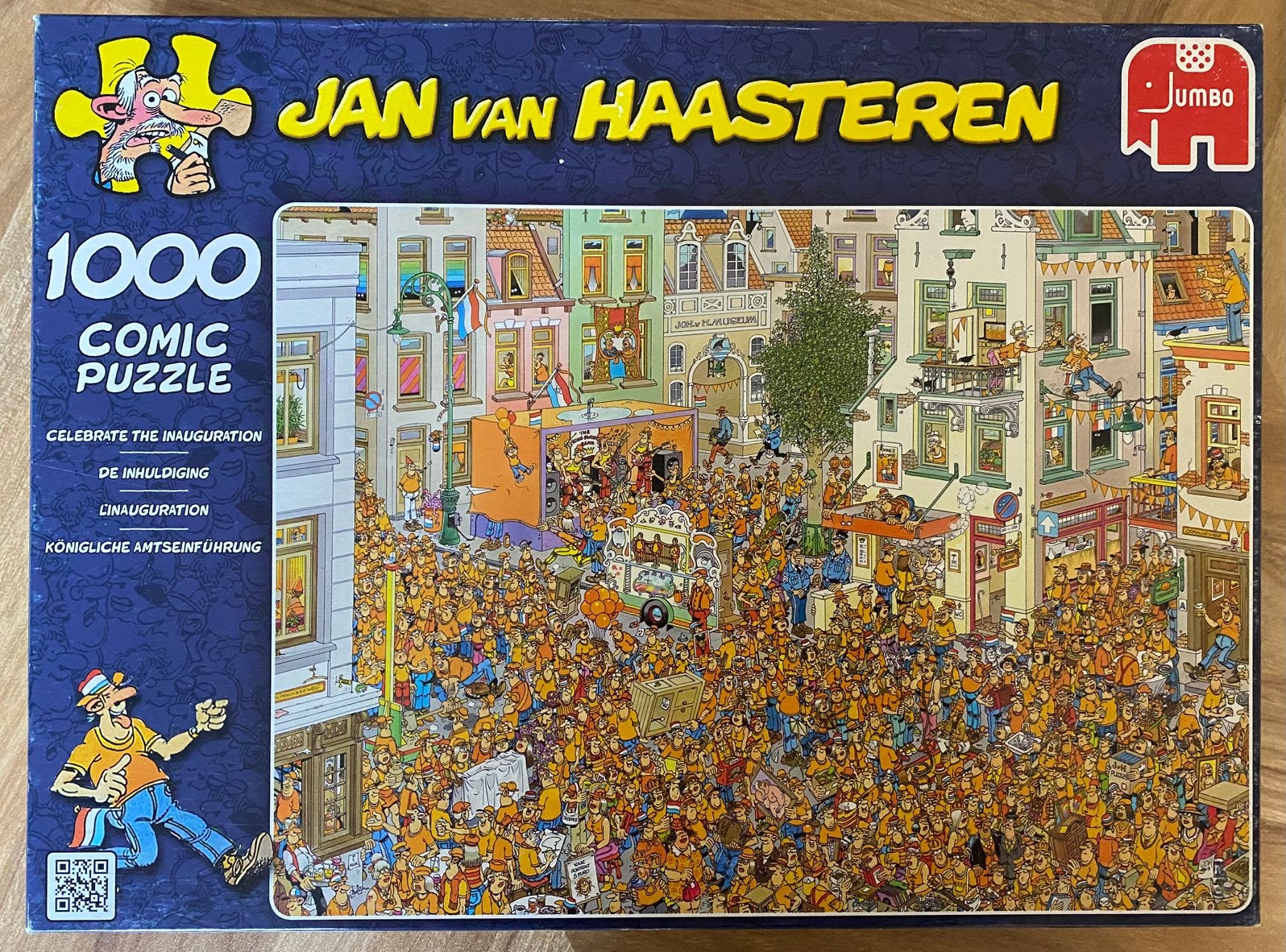 Jan van Haasteren 1000 stukjes puzzel de inhuldiging, Ophalen, 500 t/m 1500 stukjes, Zo goed als nieuw
