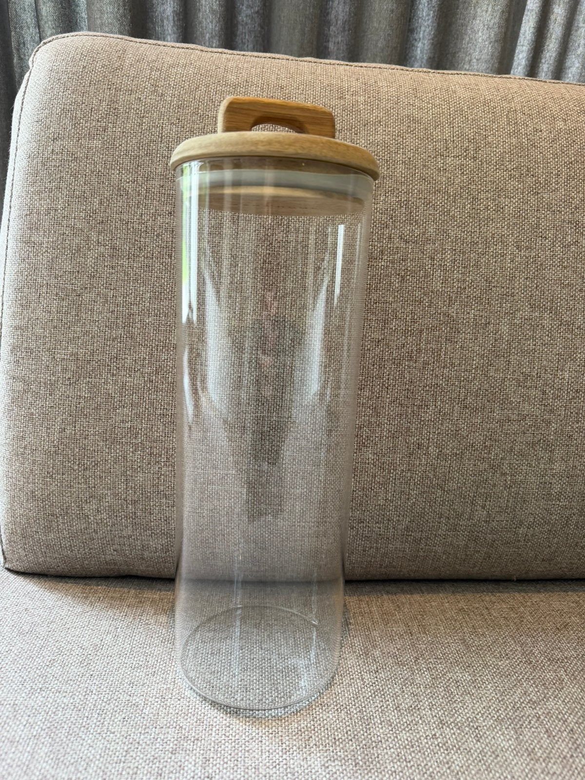 Zara home voorraadpot glas met houten deksel, Huis en Inrichting, Ophalen, Nieuw