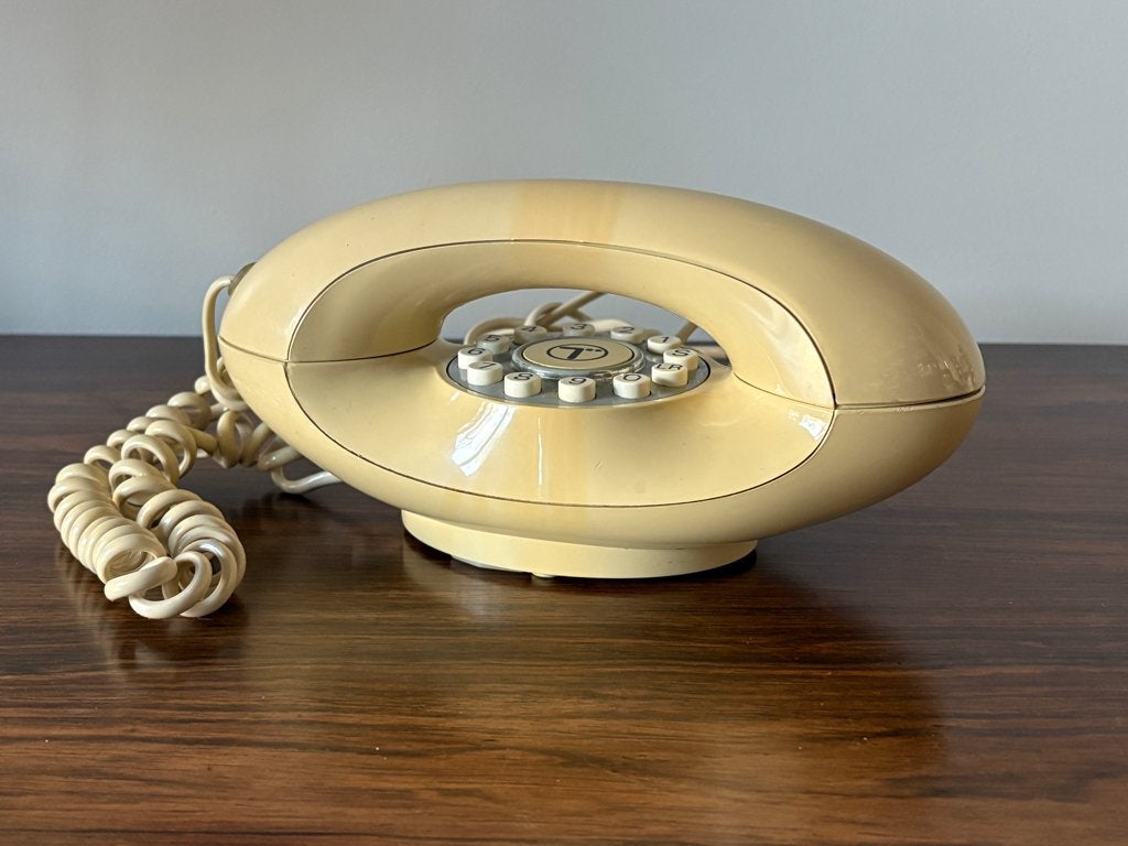 Vintage jaren 80 Space Age British Genie BT-telefoon, Ophalen of Verzenden, Gebruikt