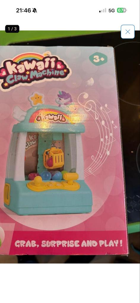 Kawaii Claw Machine, Ophalen of Verzenden, Nieuw, Jongen of Meisje