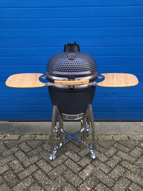Nieuwe grijze keramische barbecue zoals green egg 21 inch, Niet ingevuld, Niet ingevuld, Nieuw, Ophalen of Verzenden