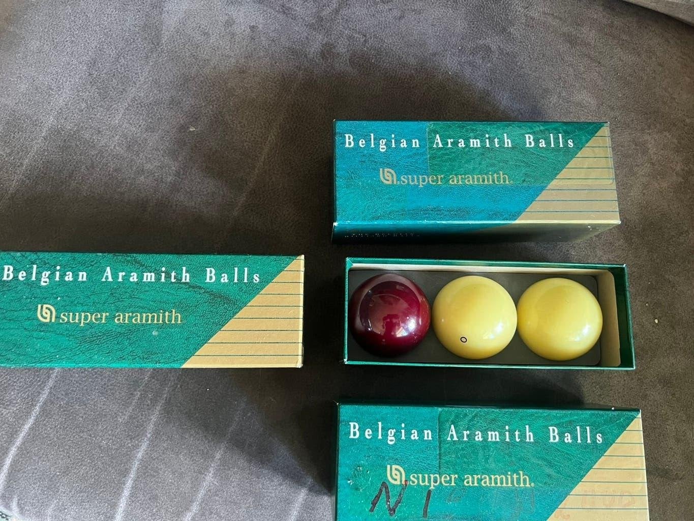 Biljart Ballen Belgische Super Aramith., Ophalen of Verzenden, Zo goed als nieuw, Keu of Ballen