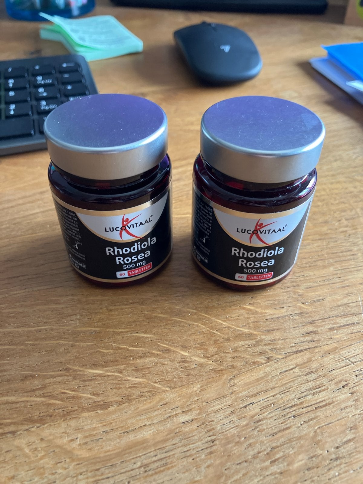 Lucovitaal Rhodiola Rosea 500 mg - 2x60 tabletten, Ophalen of Verzenden, Nieuw, Poeder of Drank