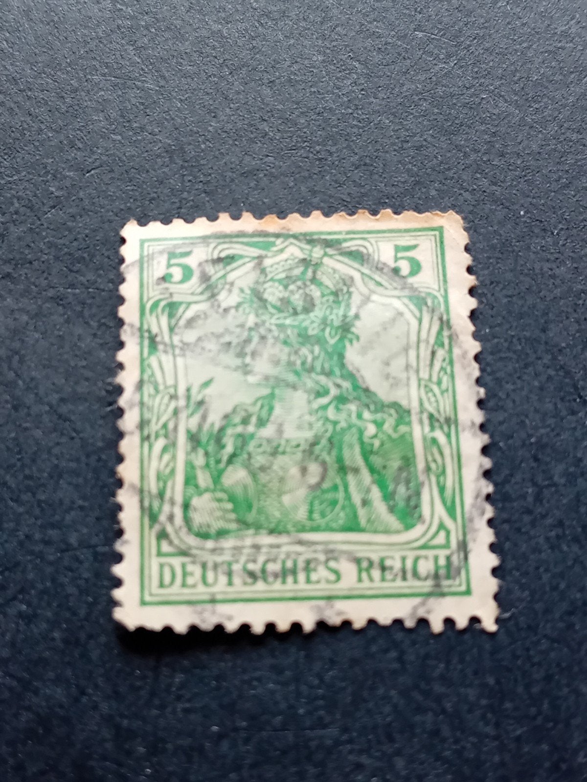 Duitse postzegel 5 Pfennig Deutsches Reich gestempeld, Postzegels en Munten, Ophalen of Verzenden, Duitse Keizerrijk