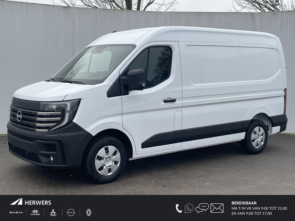 Nissan Interstar -e L2H2 Limited 87 kWh / Apple Carplay-Andr, Zwart, 143 pk, Leder en Stof, Wit