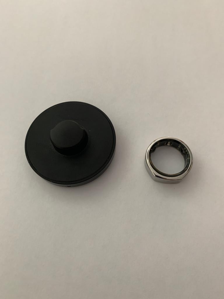 Oura Ring Gen 3 Heritage Zilver Maat 8met Oplader, Hartslag, Ophalen of Verzenden, Zo goed als nieuw, Waterdicht
