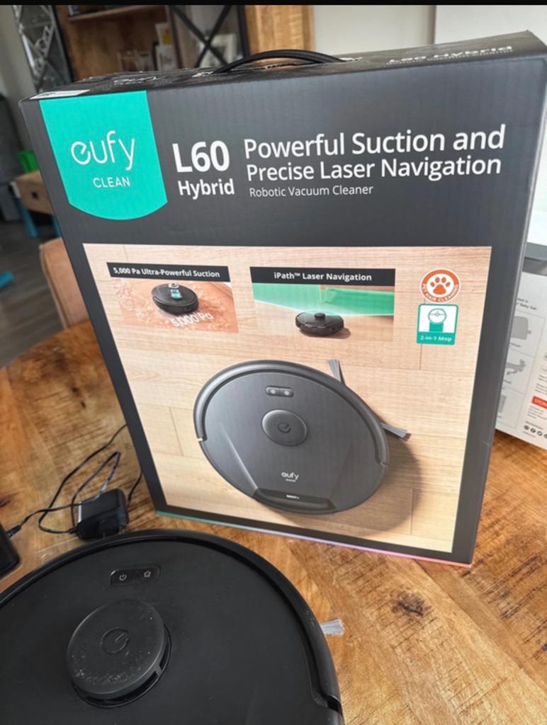 Eufy L60 Hybrid Robotstofzuiger met Dweilfunctie, Overige merken, Draadloos, Ophalen of Verzenden, Zo goed als nieuw