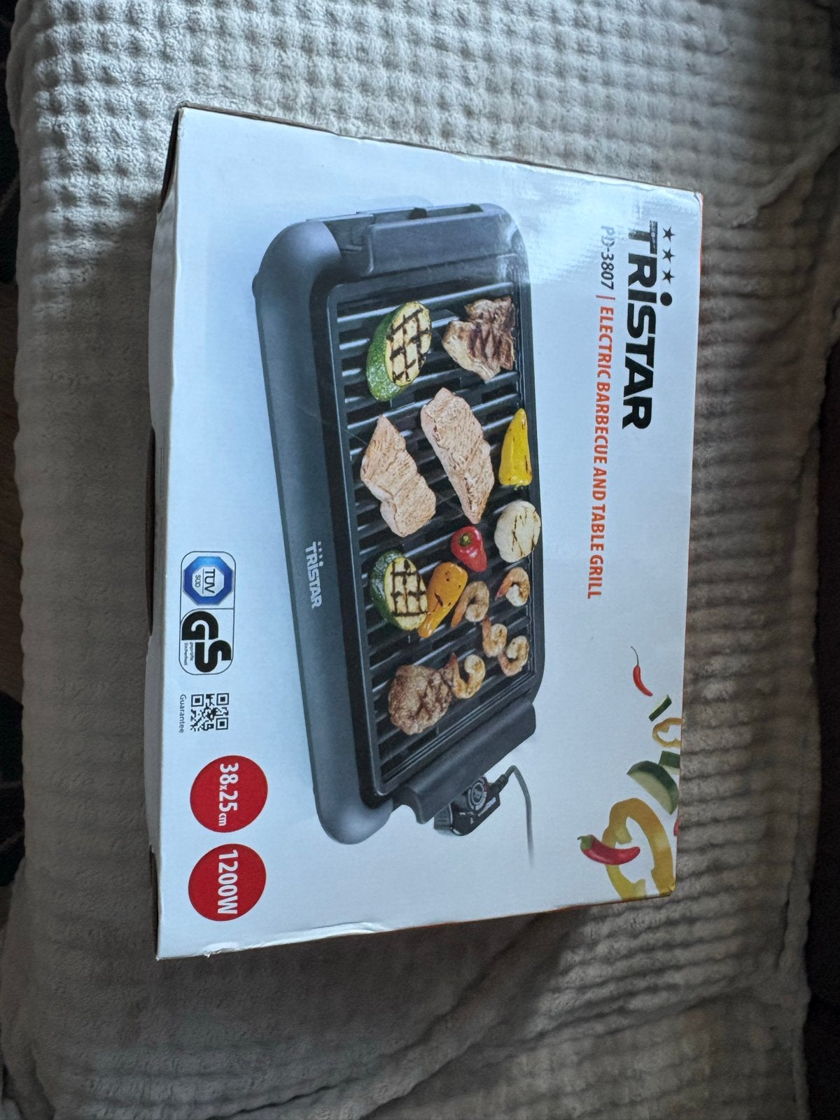 Tristar PD-3807 Elektrische Barbecue en Tafelgrill zgan, Ophalen, Zo goed als nieuw, Tafelgrill