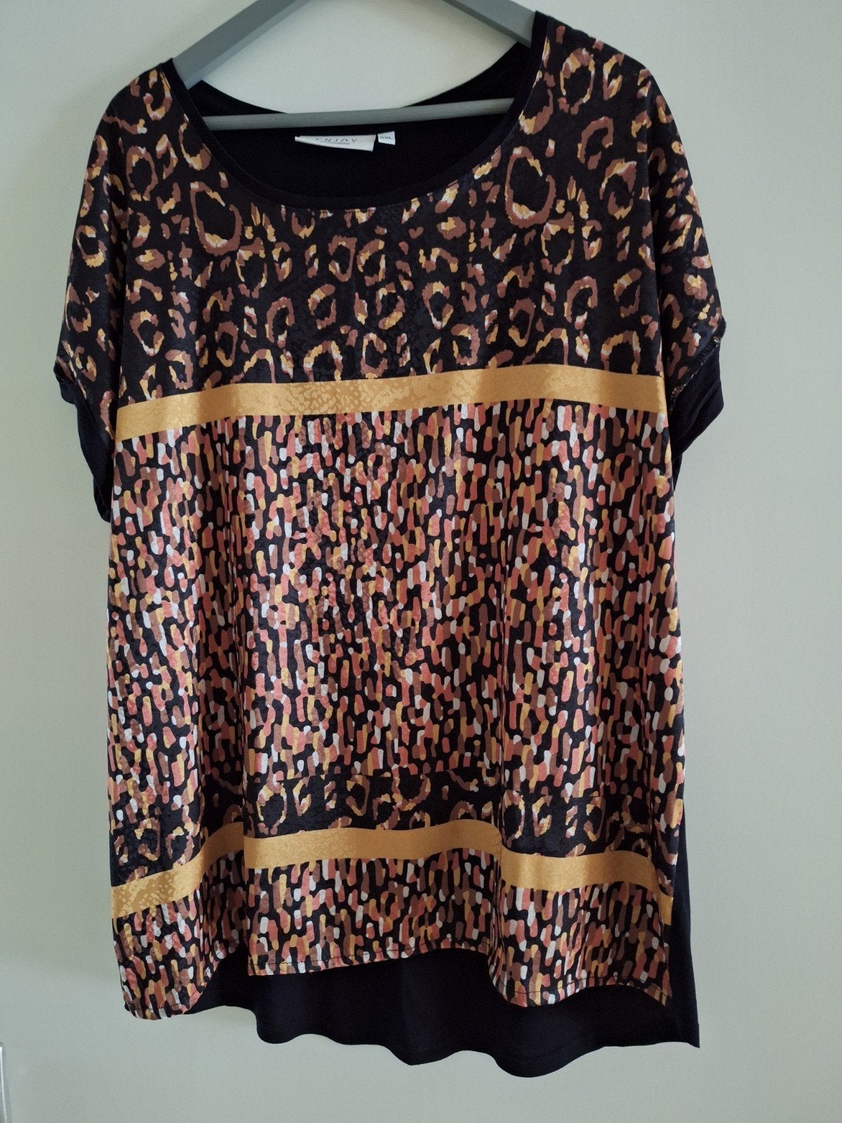Enjoy blouse shirt XXL, Ophalen of Verzenden, Zo goed als nieuw, Maat 46/48 (XL) of groter, Korte mouw