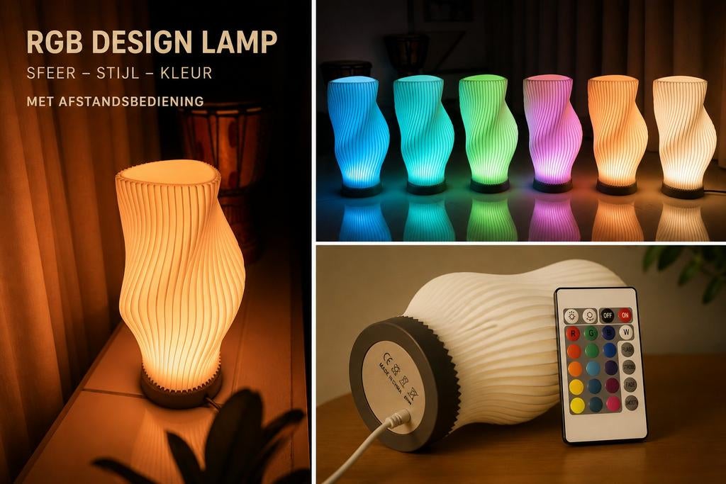 Moderne LED Sfeerlamp - Kleurrijk en Uniek Design, Huis en Inrichting, Lampen | Overige, Ophalen of Verzenden, Zo goed als nieuw