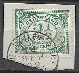 100.nederland nvph 55 stempeL NIEUW-DORDRECHT, Ophalen of Verzenden, T/m 1940, Gestempeld