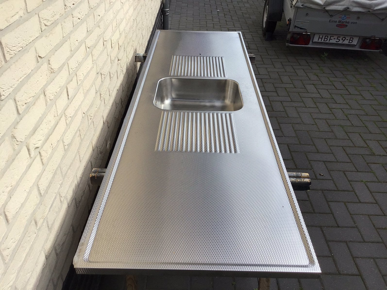 RVS KEUKEN BLAD nieuw, Huis en Inrichting, Keuken | Keukenelementen, Ophalen, Nieuw, 150 tot 200 cm
