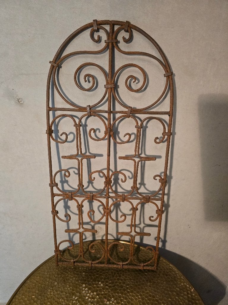 Sfeervol smeedijzeren tuinrek wanddecoratie brocante, Ophalen