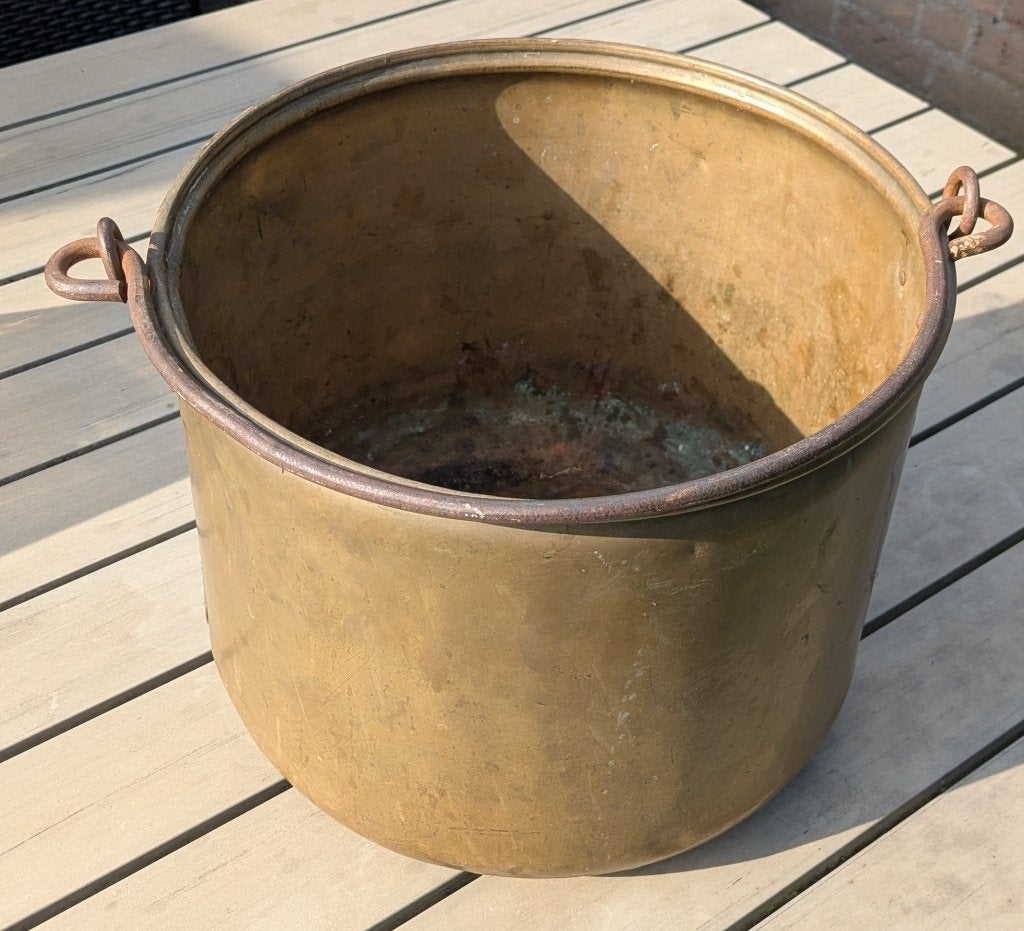 Koperen ketel met handvat, Antiek en Kunst, Ophalen of Verzenden, Koper