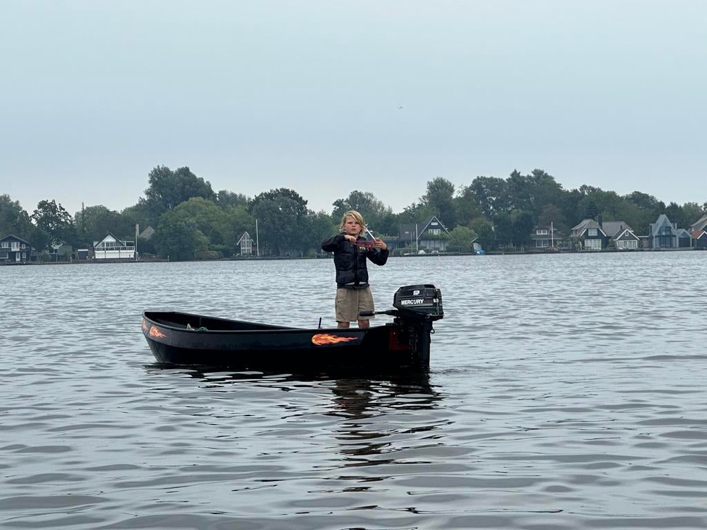 Stalen sloep, Watersport en Boten, Sloepen, Ophalen, Gebruikt, Staal, Buitenboordmotor