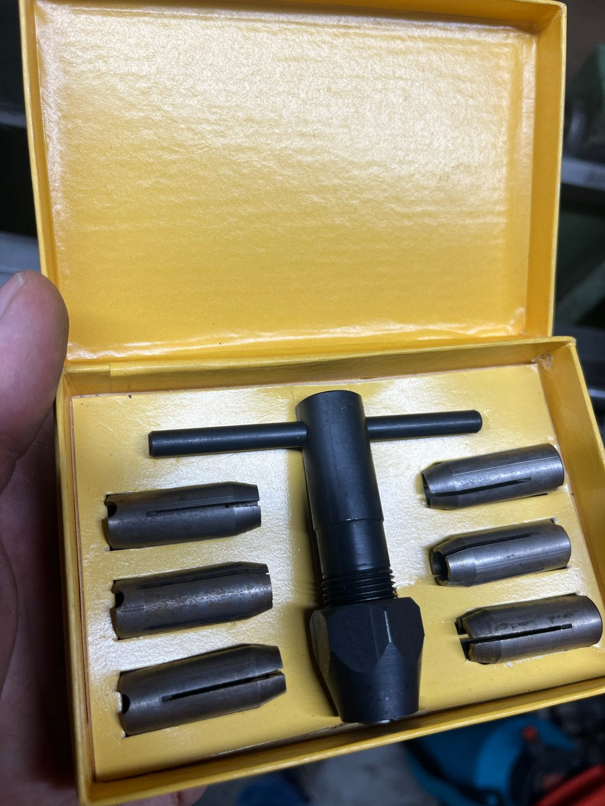BERGEON No. 6087 Spansleutel met 7 verwisselbare spantangen, Ophalen of Verzenden, Gebruikt, Overige typen, Overige merken
