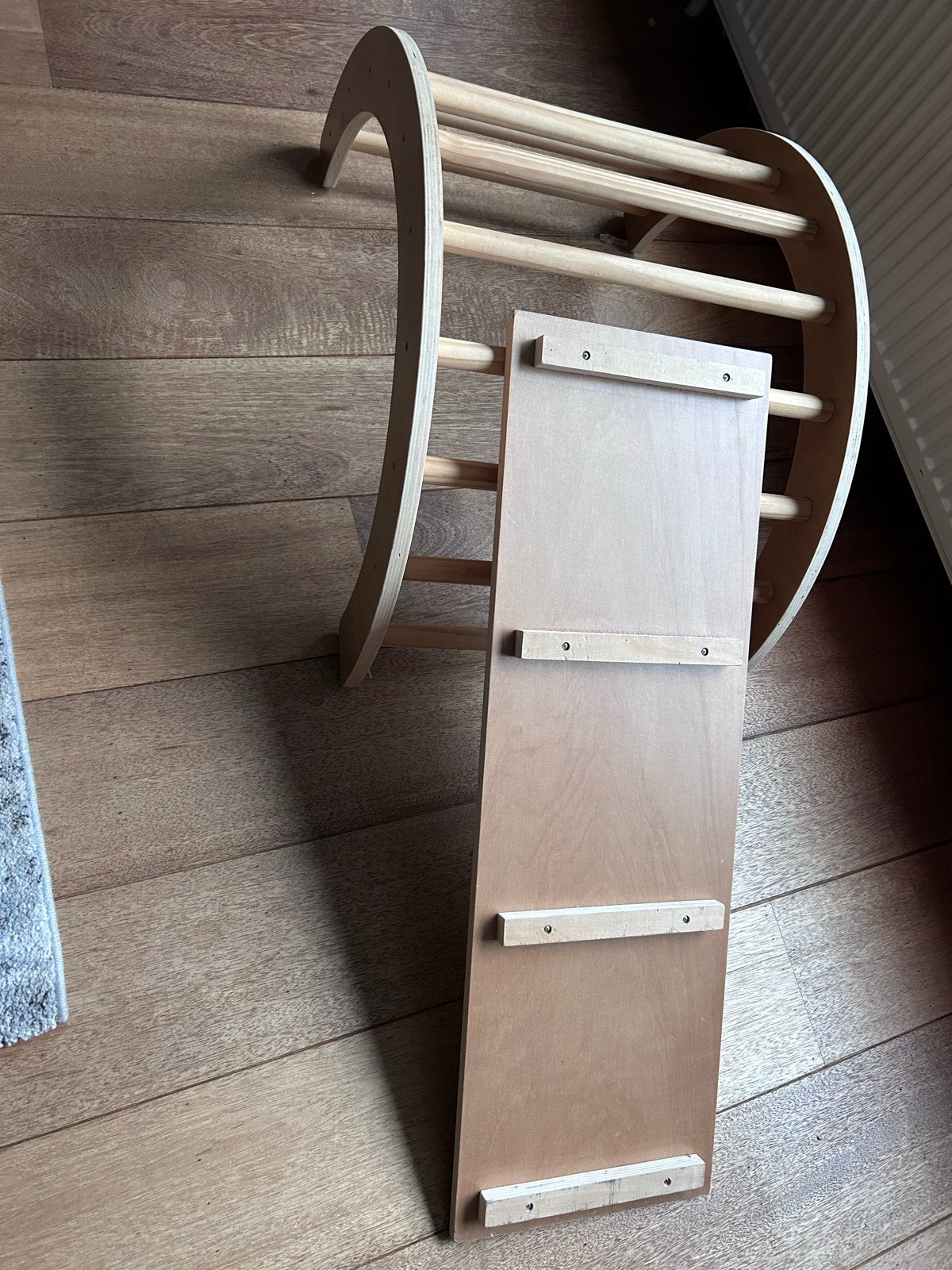 Houten klimrek met glijbaan voor kinderen, Kinderen en Baby's, Speelgoed | Buiten | Speeltoestellen, Ophalen, Gebruikt, Glijbaan