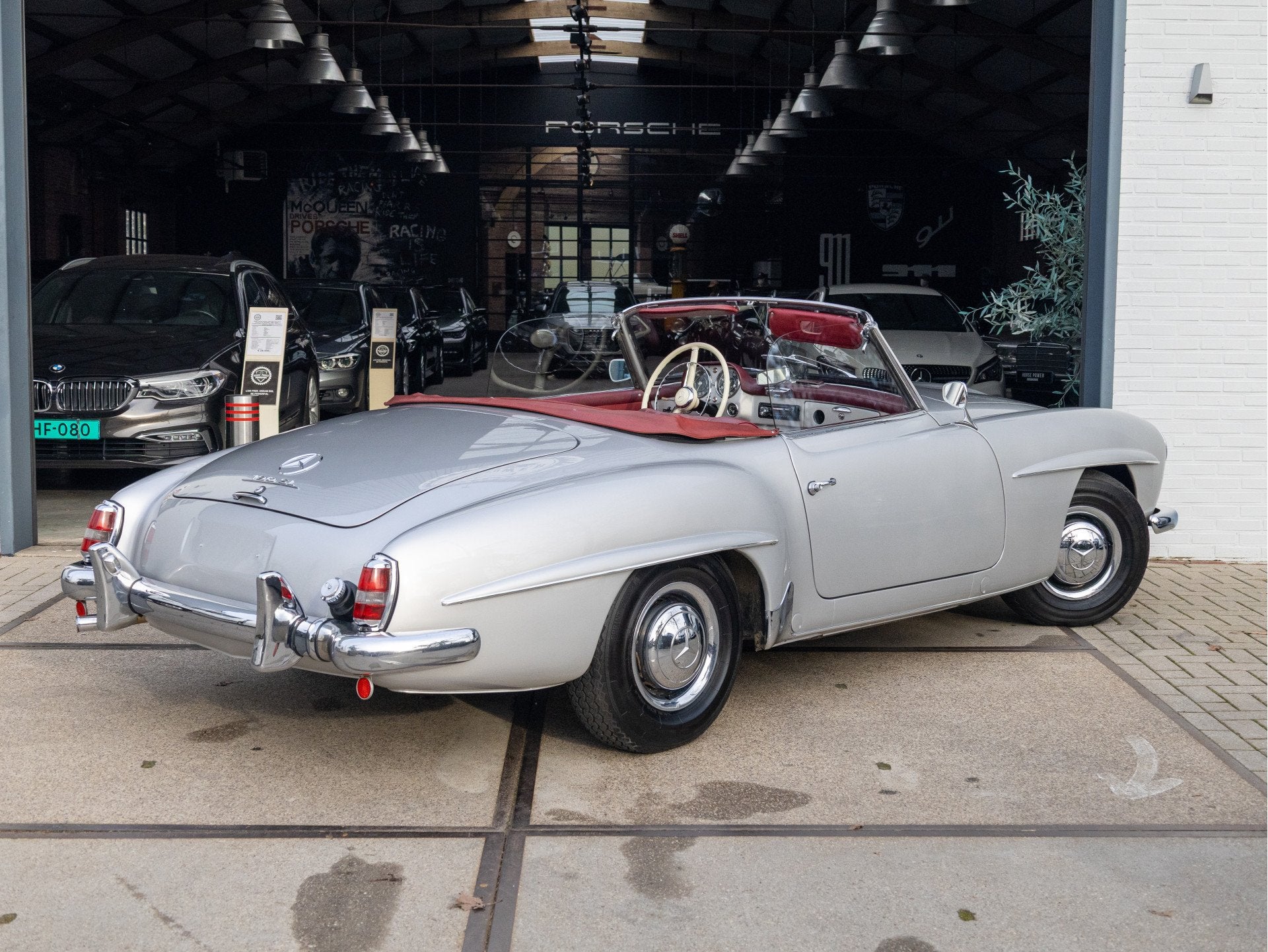 Mercedes-Benz 190 SL W121 (bj 1957), Auto's, 1897 cc, Cabriolet, Handgeschakeld, Zilver of Grijs