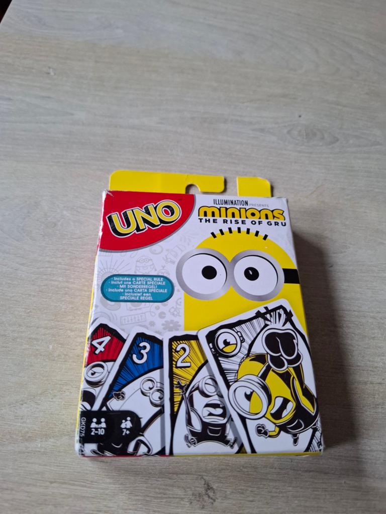 UNO Minions: The Rise of Gru kaartspel, Hobby en Vrije tijd, Gezelschapsspellen | Kaartspellen, Service.mattel.com, Ophalen of Verzenden